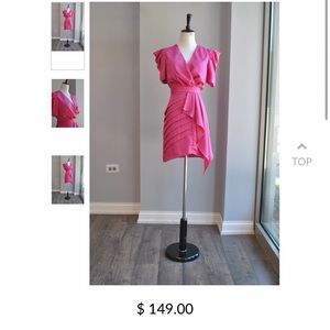 Pink Asymmetrical Cocktail Dress